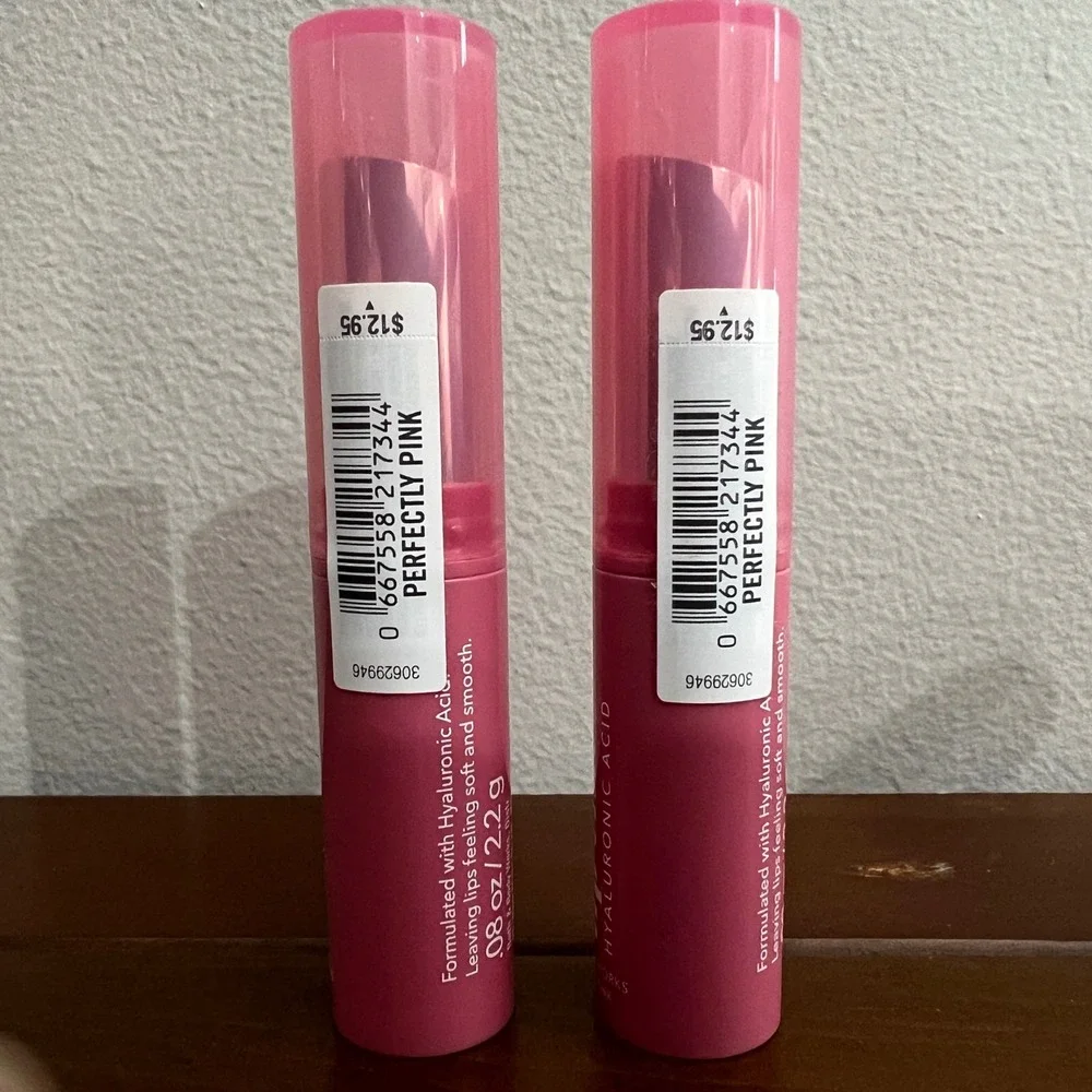 Bath & Body Works Nourishing Lip Tint Perfectly Pink Hyaluronic Acid 2 Pack NEW